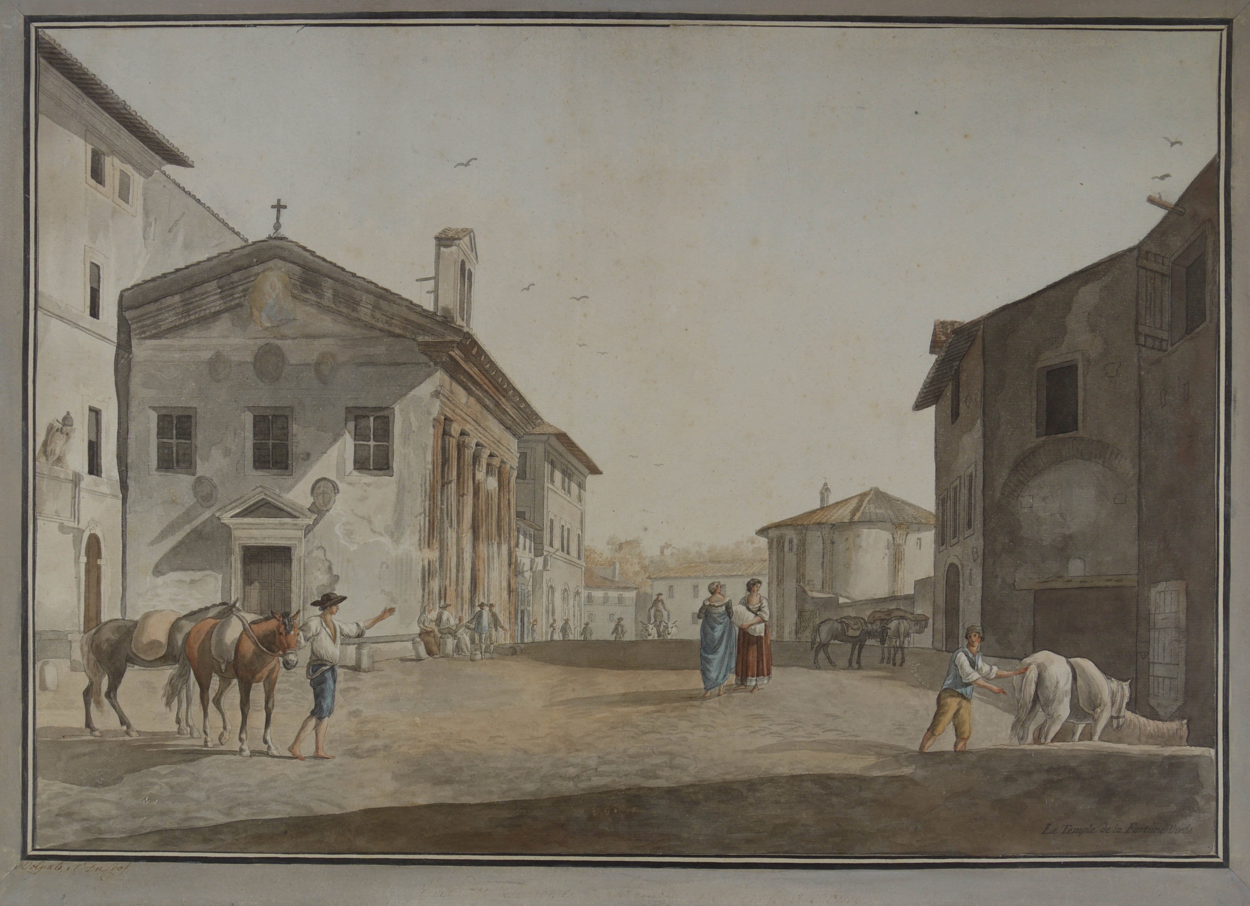 Abraham Louis Rodolphe Ducros, Das Forum Boarium in Rom ('Le Temple de la Fortune Virile")