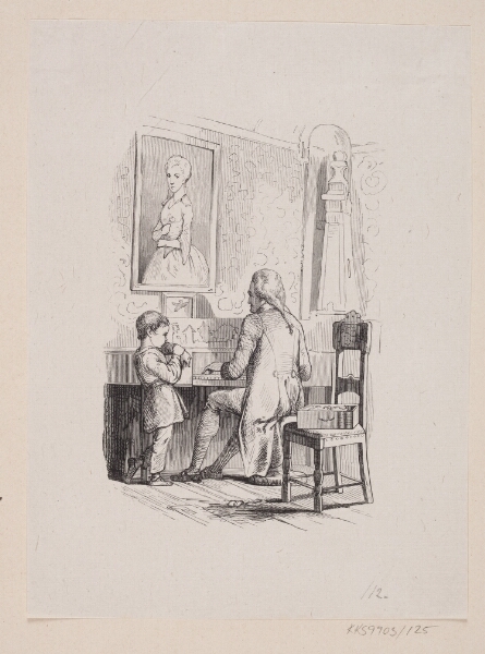 H.P. Hansen, Illustration til "Det Gamle Huus" i H.C. Andersen, "Eventyr og Historier", Bind 2