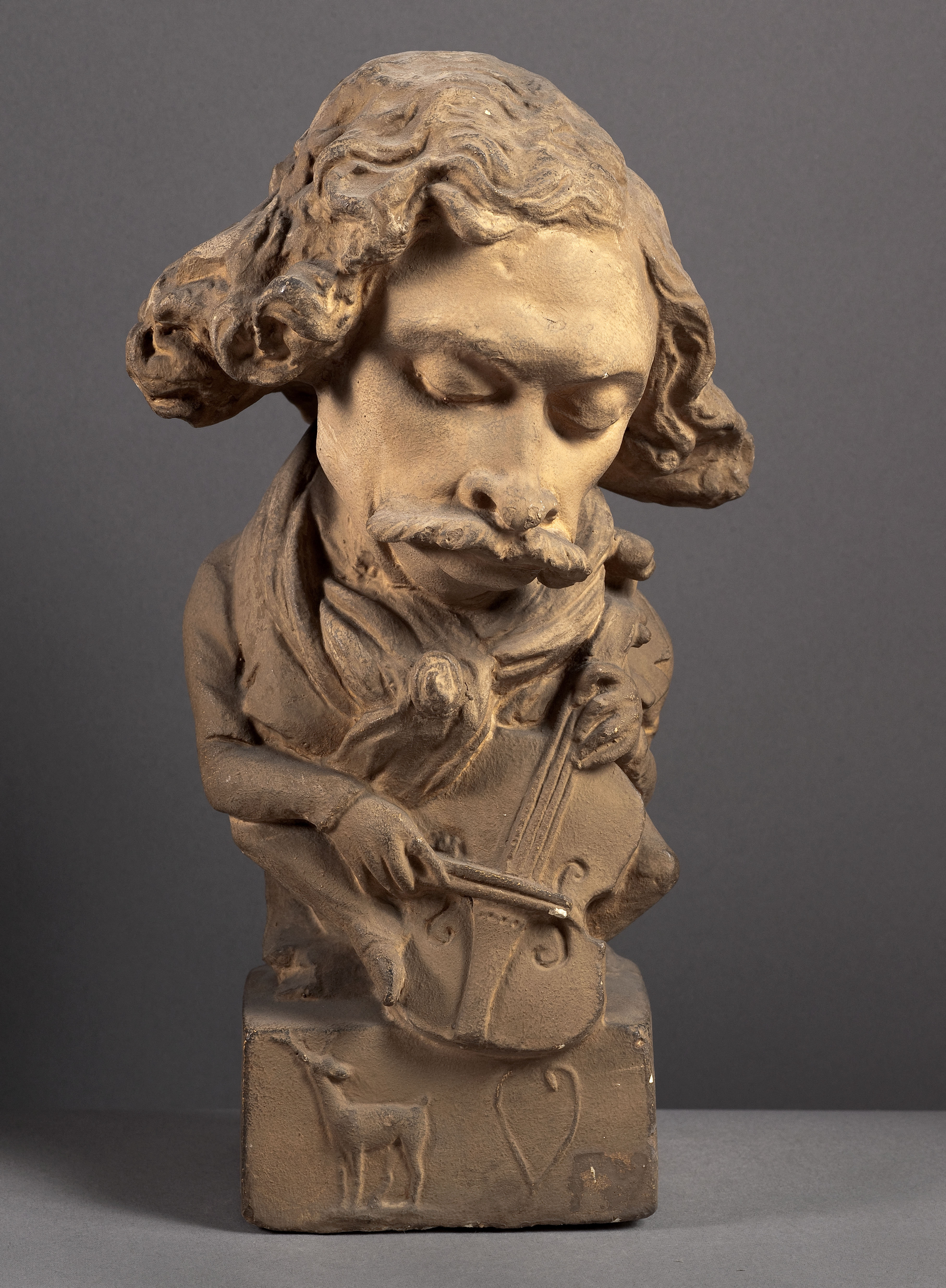 Jean Pierre Dantan, Portrait-charge d'Adrien-François Servais (1807-1866), violoncelliste belge