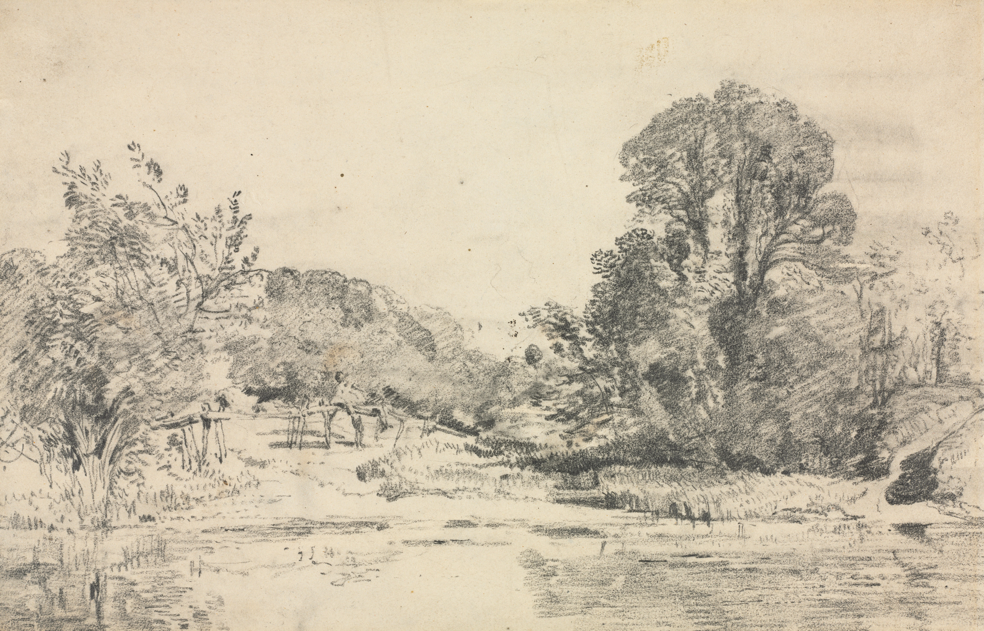 John Constable, Landscape with Trees Surrounding a Pond