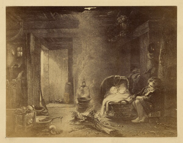 Unknown, [Engraving after "Interior of a Cottage in the Hebrides" by Alexander Fraser]