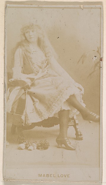 Kinney Brothers Tobacco Company, Miss Mabel Love, from the Actresses series (N245) issued by Kinney Brothers to promote Sweet Caporal Cigarettes