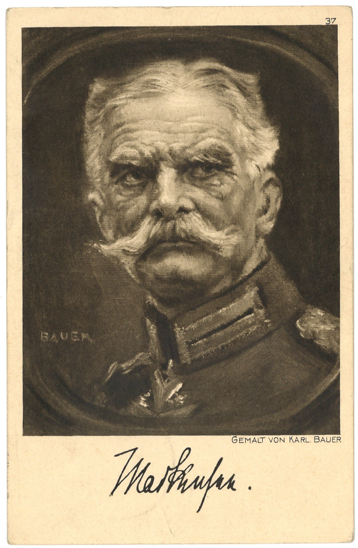 J. F. Lehmanns Verlag, Mackensen, August von (1849–1945), preuß. Generalfeldmarschall (Gemälde von Karl Bauer)