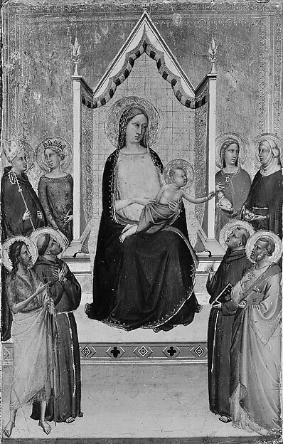 Bernardo Daddi, Madonna and Child Enthroned with Saints