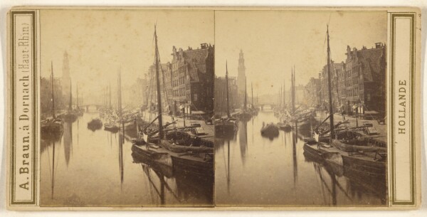 Adolphe Braun, Amsterdam. Quai des Princes (Prinzengracht), vue prise du Prinzensluis.