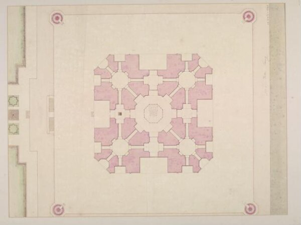 Unknown, Ground-plan of the Taj Mahal mausoleum