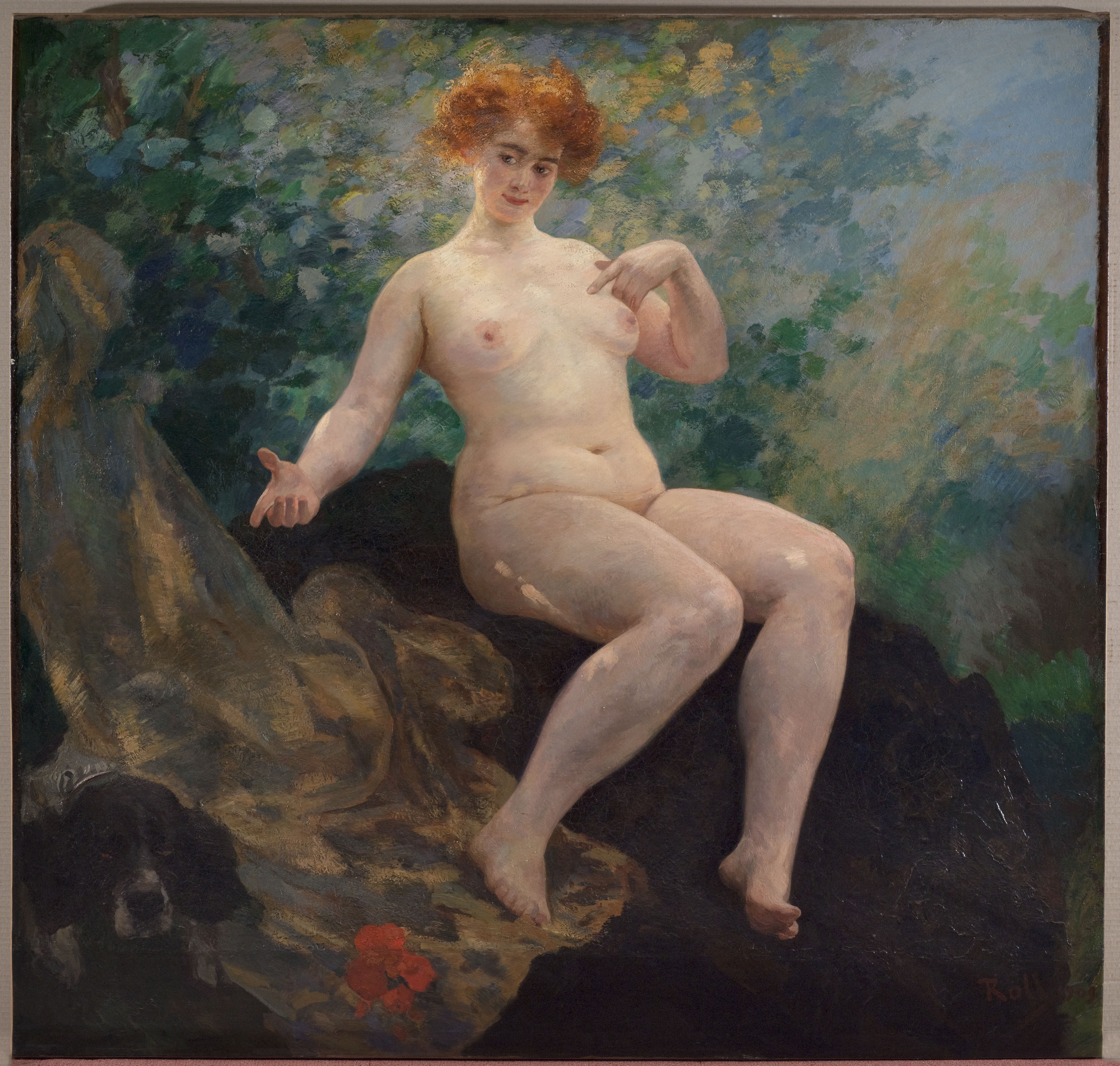 Alfred Philippe Roll, En été, Femme au chien