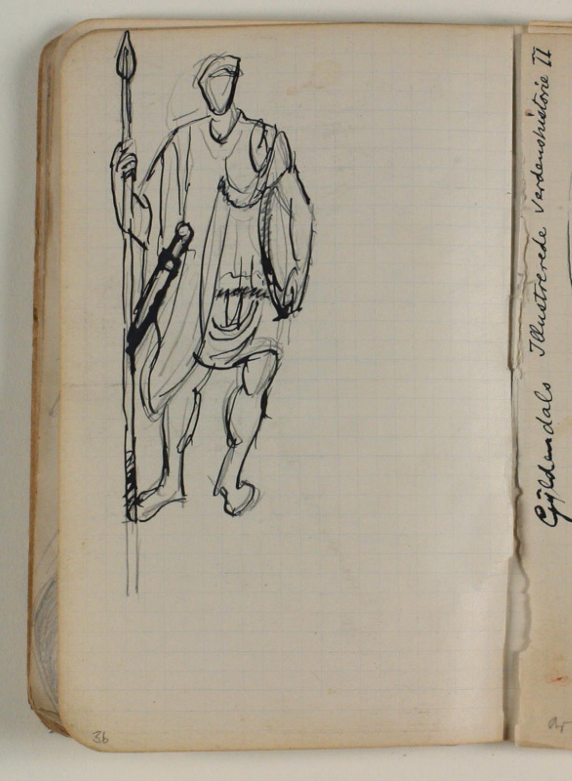 Niels Larsen Stevns, Skitse af romersk soldat