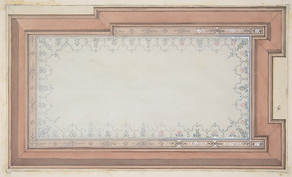 Jules-Edmond-Charles Lachaise, Design for the painted decoration of a ceiling