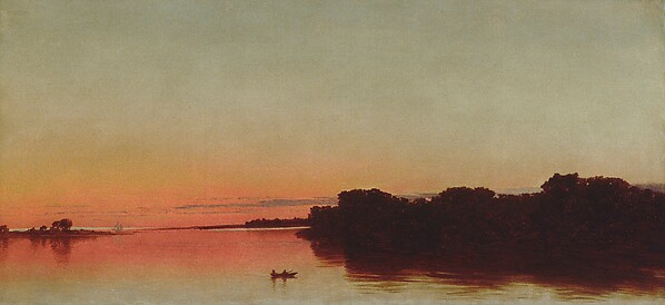 John Frederick Kensett, Twilight on the Sound, Darien, Connecticut