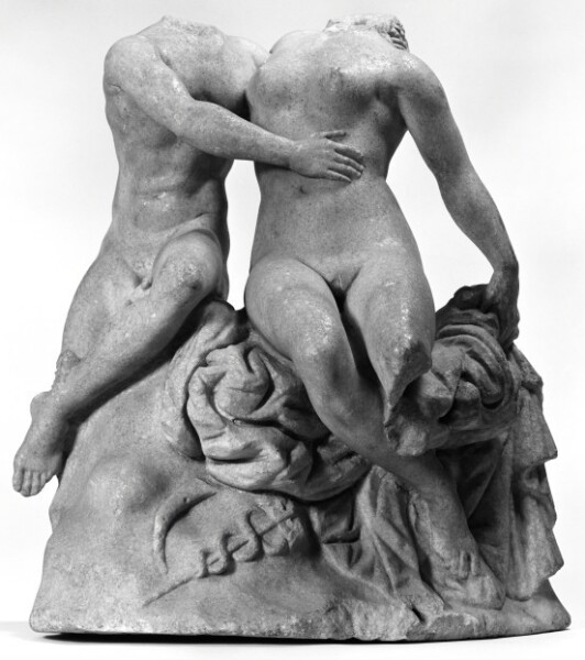 Unknown, Imitation of a Statuette of Hermes and a Nymph Seated on a Rock