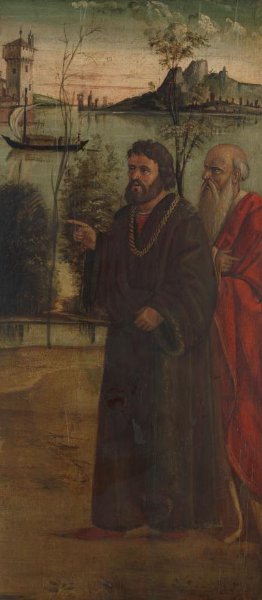 anonymous, Two Men in a Landscape