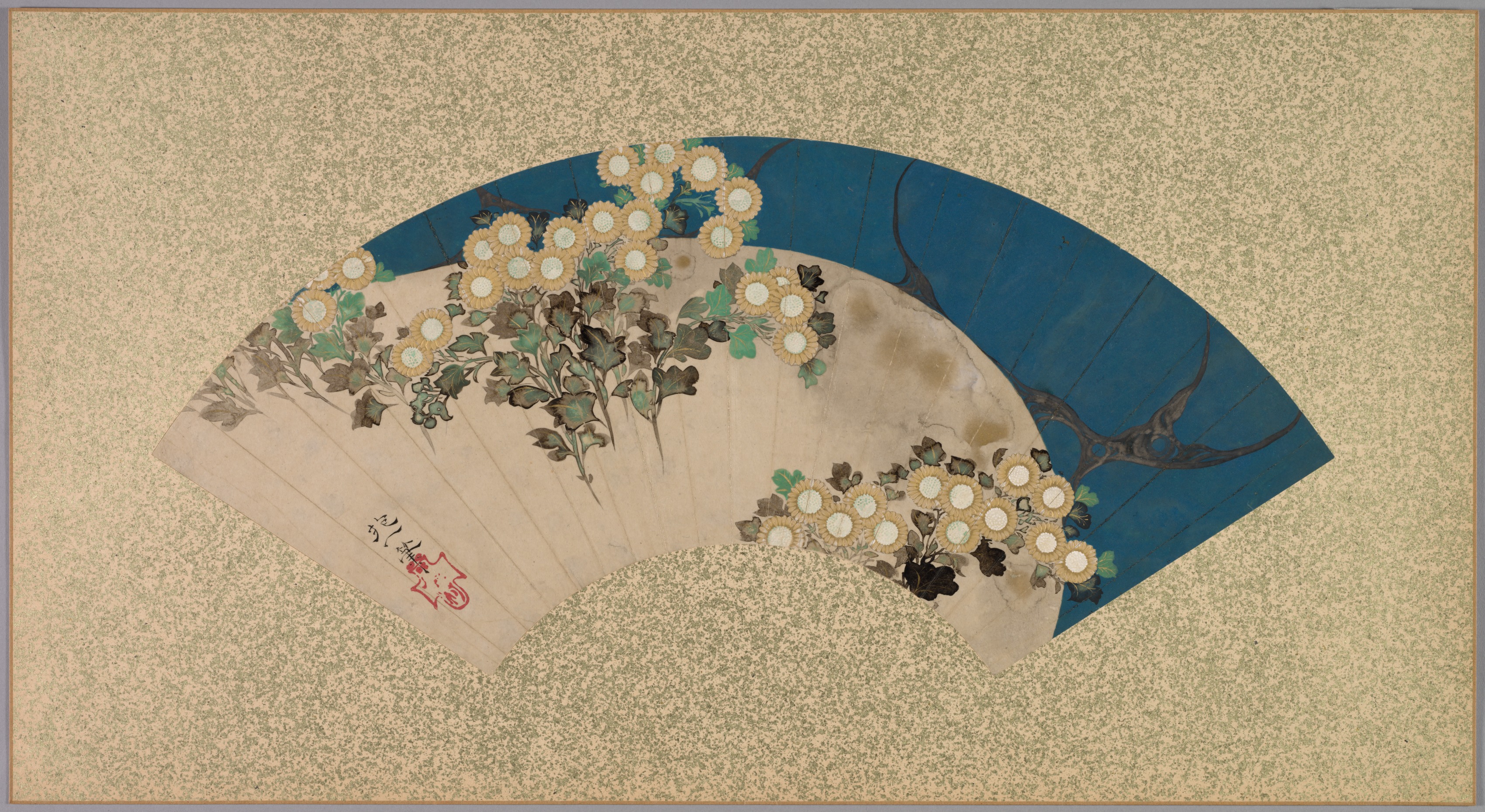 Sakai Hōitsu, Chrysanthemums by the Water