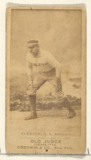 Goodwin & Company, Gleason, Shortstop, Philadelphia Athletics, from the Old Judge series (N172) for Old Judge Cigarettes