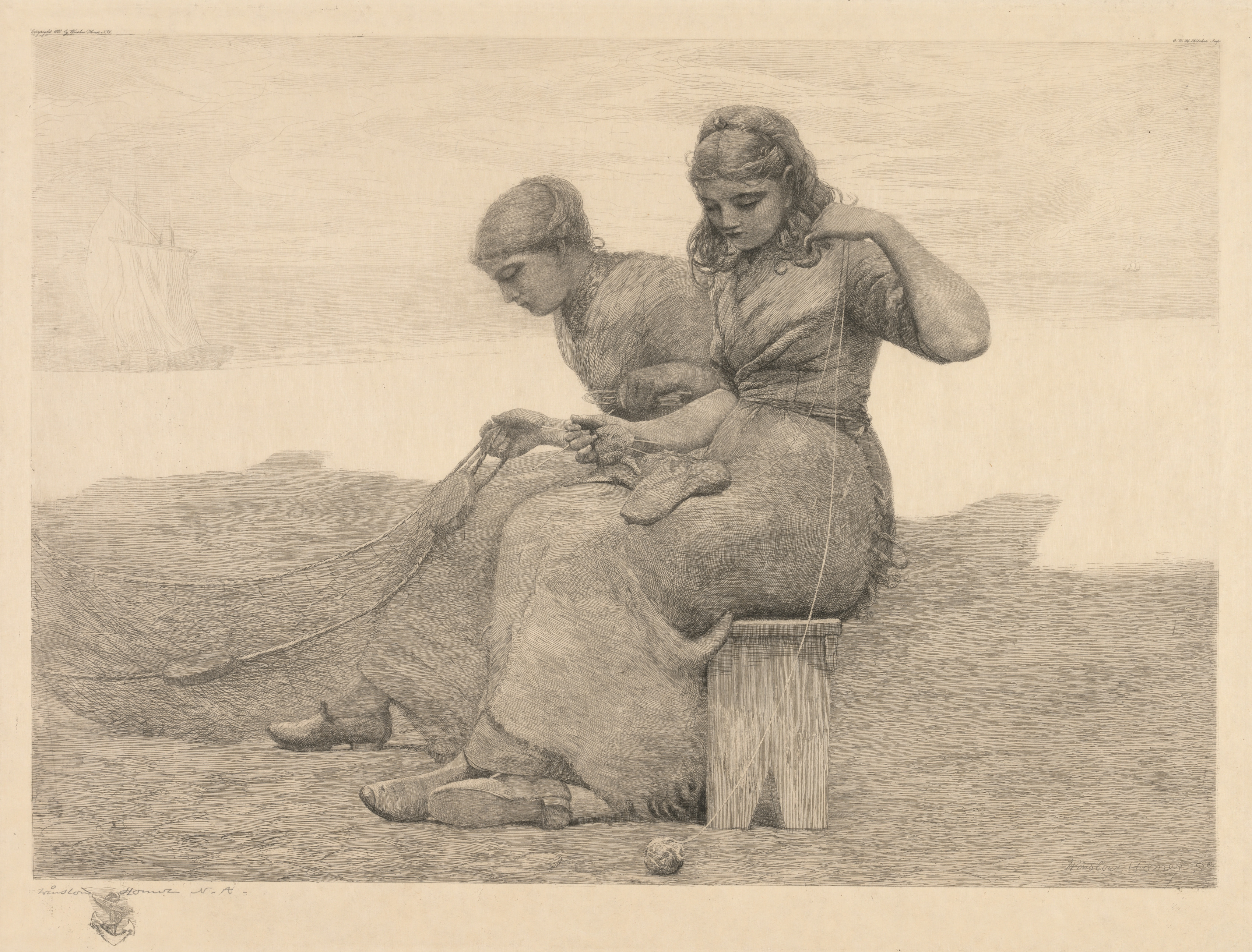 Winslow Homer, Mending the Tears