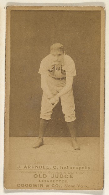 Goodwin & Company, John Thomas "Tug" Arundel, Catcher, Indianapolis, from the Old Judge series (N172) for Old Judge Cigarettes