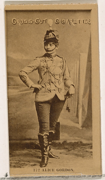 W. Duke, Sons & Co., Card Number 172, Alice Gordon, from the Actors and Actresses series (N145-2) issued by Duke Sons & Co. to promote Cross Cut Cigarettes