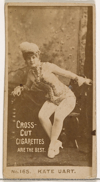 W. Duke, Sons & Co., Card Number 165, Kate Uart, from the Actors and Actresses series (N145-2) issued by Duke Sons & Co. to promote Cross Cut Cigarettes