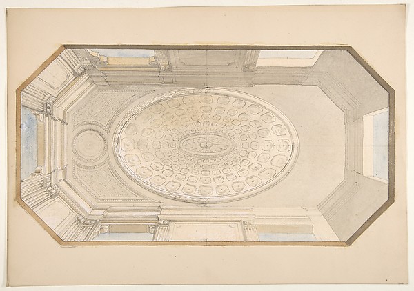 Jules-Edmond-Charles Lachaise, Design for a coiffered ceiling