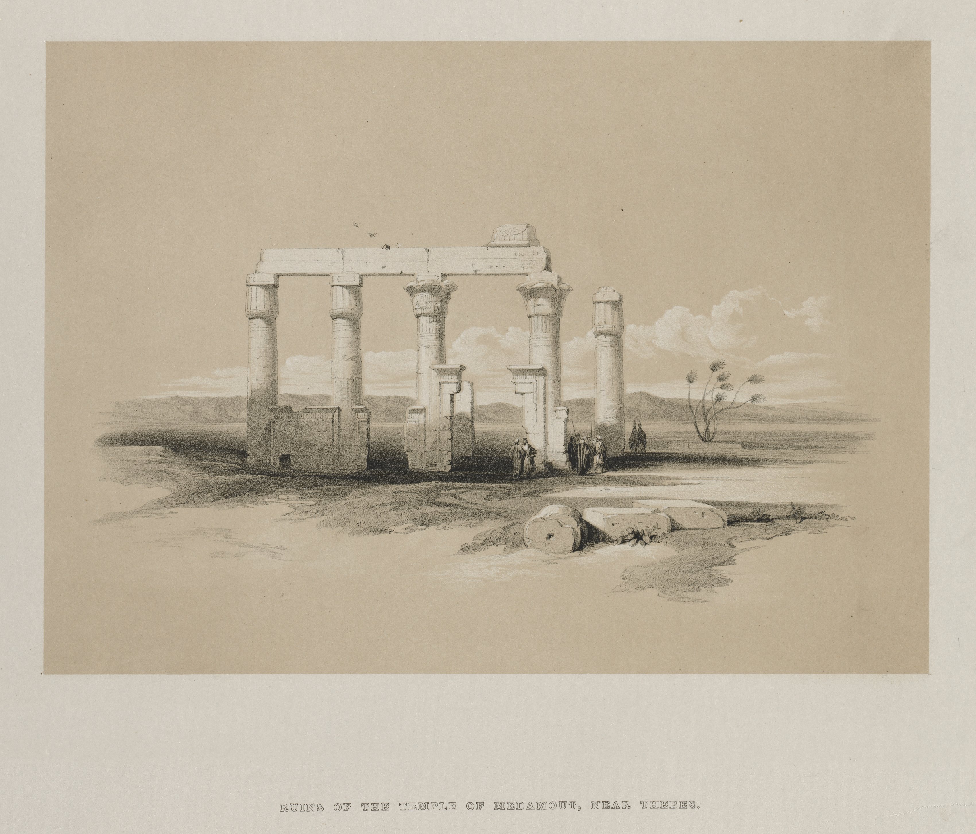 Louis Haghe, Egypt and Nubia, Volume II: Ruins of the Temple of Madamoud, at Thebes
