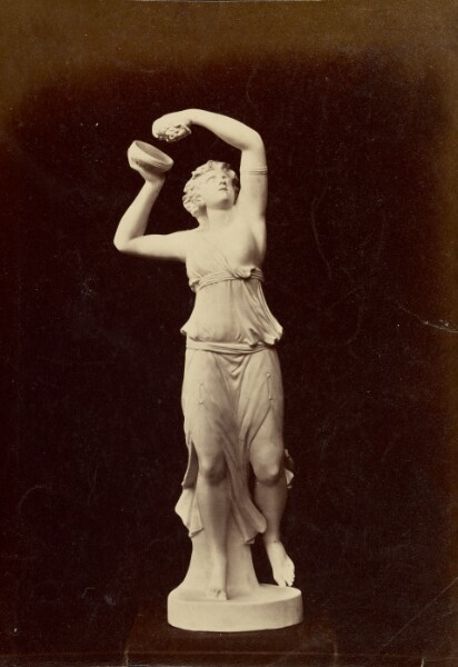 Unknown, [Statue of female figure with bowl]