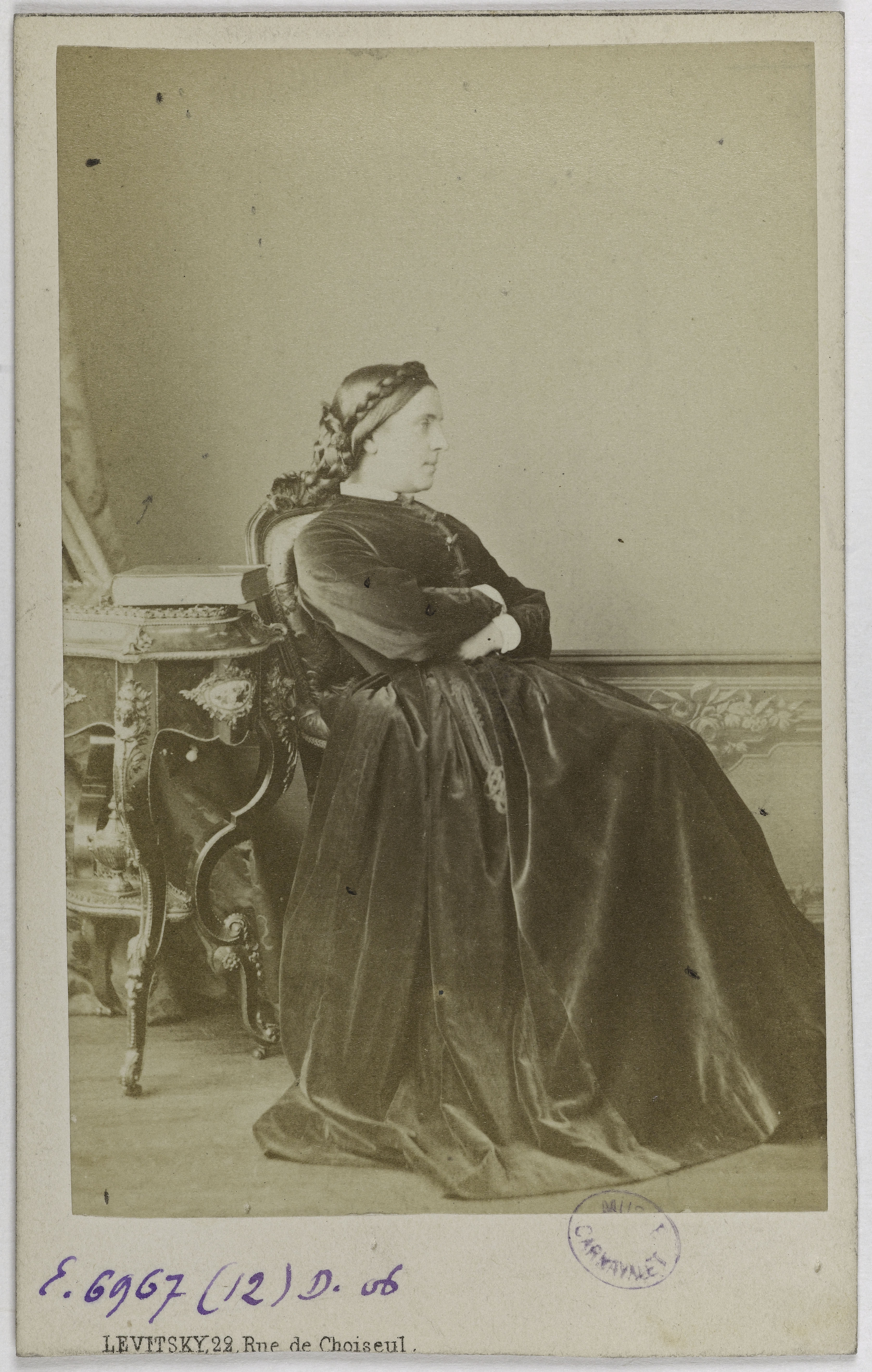 LeJeune, Portrait de la duchesse de Persigny, (née Eglé Napoléone Albine Ney Moskowa (princesse de la)), (épouse en secondes noces d'Hyacinthe Hilaire Adrien Lemoyne et en troisièmes noces du comte Charles de Villelume-Sombreuil), (1832-1890)