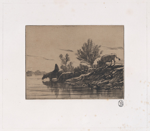 Charles Jacque, The Watering Hole