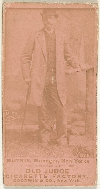 Goodwin & Company, James J. Mutrie, Manager, New York, from the Old Judge series (N172) for Old Judge Cigarettes