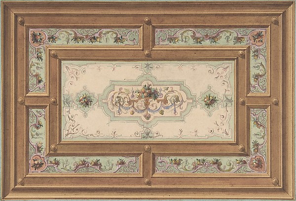 Jules-Edmond-Charles Lachaise, Design for a Painted Ceiling