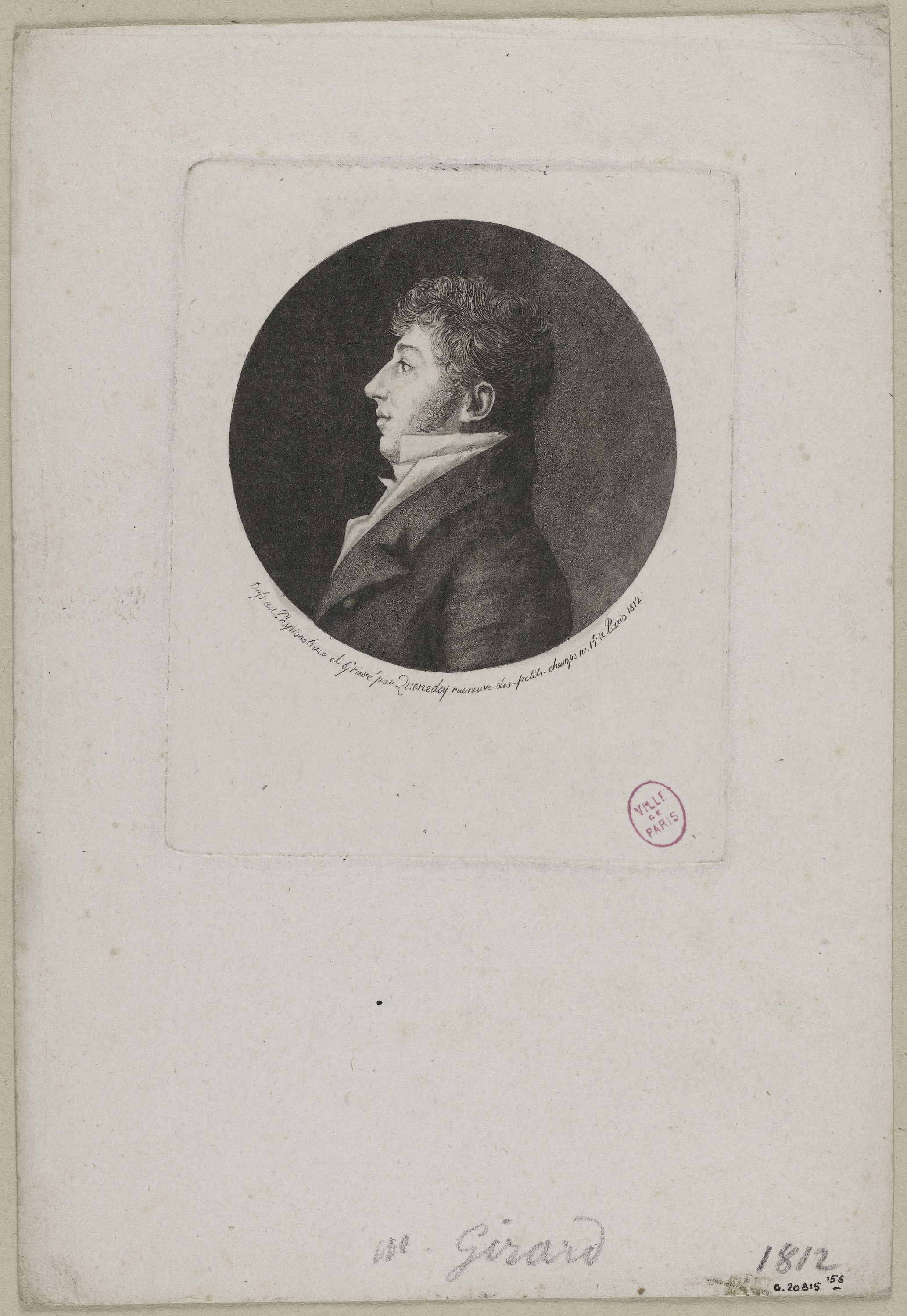 Edmé Quenedey, Portrait de Monsieur Girard