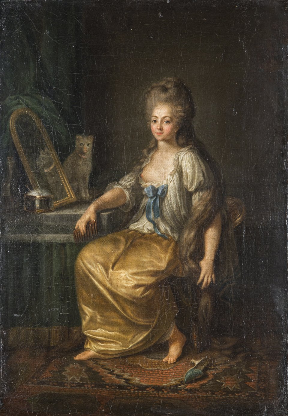Johann Christian von Mannlich, Porträt von Barbara Mannlich am Spiegel