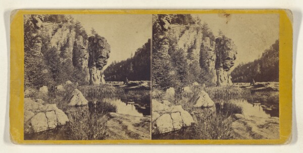 Edward and Henry T. Anthony & Co., Scenery at Little Falls, on the Mohawk, New York. - Profile Rock, West Side.