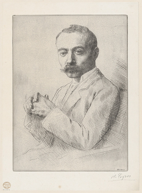 Alphonse Legros, Portrait of Edward D. Adams