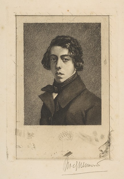 Félix Bracquemond, Portrait of Théodore Chassériau