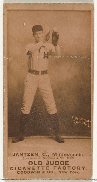 Goodwin & Company, Duke Jantzen, Catcher, Minneapolis, from the Old Judge series (N172) for Old Judge Cigarettes