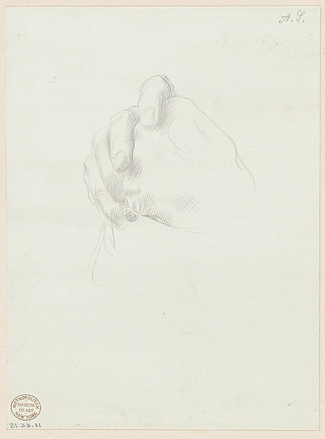 Alphonse Legros, Study for the hands in the Portrait of Edward D. Adams