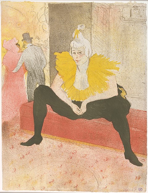 Henri de Toulouse-Lautrec, The Seated Clowness (Mademoiselle Cha-u-ka-o), from "Elles"