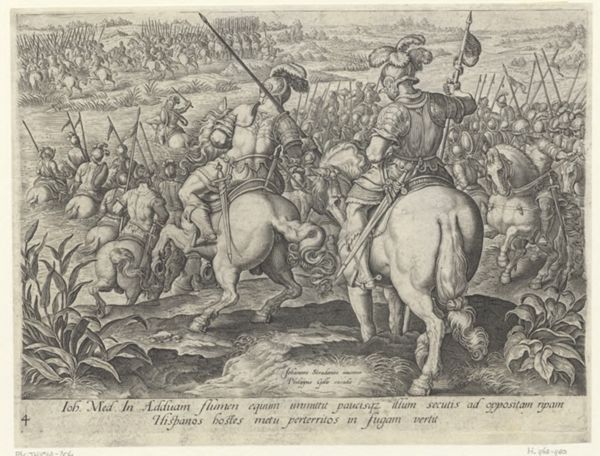Galle, Philippe, (1537-1612), (printmaker), The history of the Medici: The dispersion of the Spanish enemy