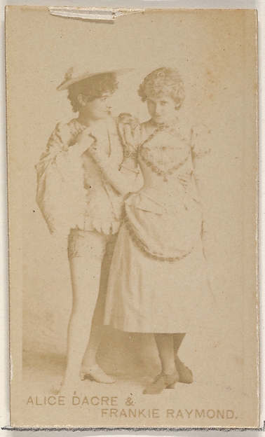 Allen & Ginter, Alice Dacre and Frankie Raymond, from the Actors and Actresses series (N45, Type 8) for Virginia Brights Cigarettes