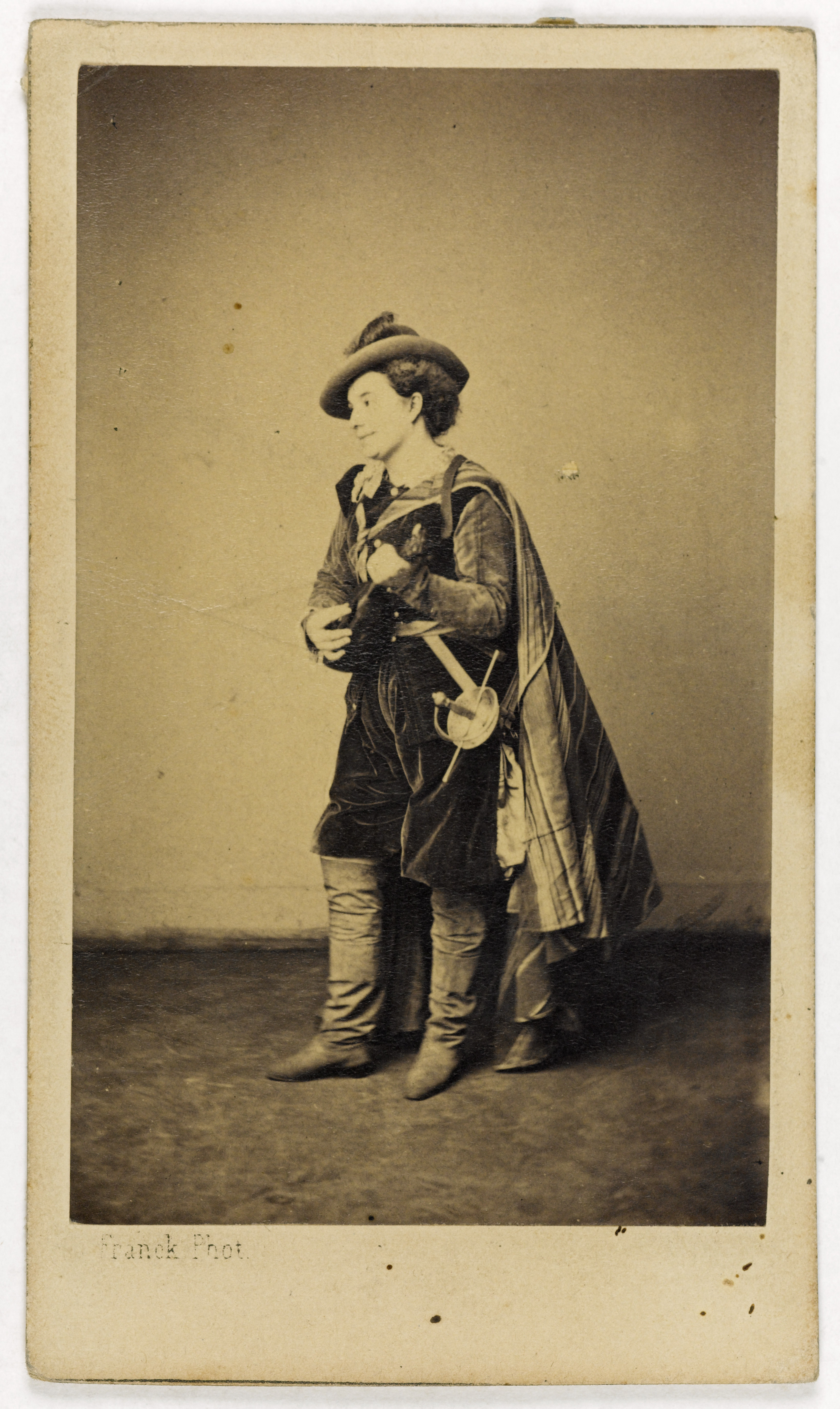 Franck, Portrait de Delphine Ugalde (1829-1910), (née Gabrielle Delphine Elisabeth Beaucé, épouse Ugalde, puis Varcollier), chanteuse lyrique, directrice de théâtre