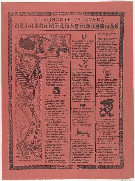 José Guadalupe Posada, The thundering skeleton of the modern bells