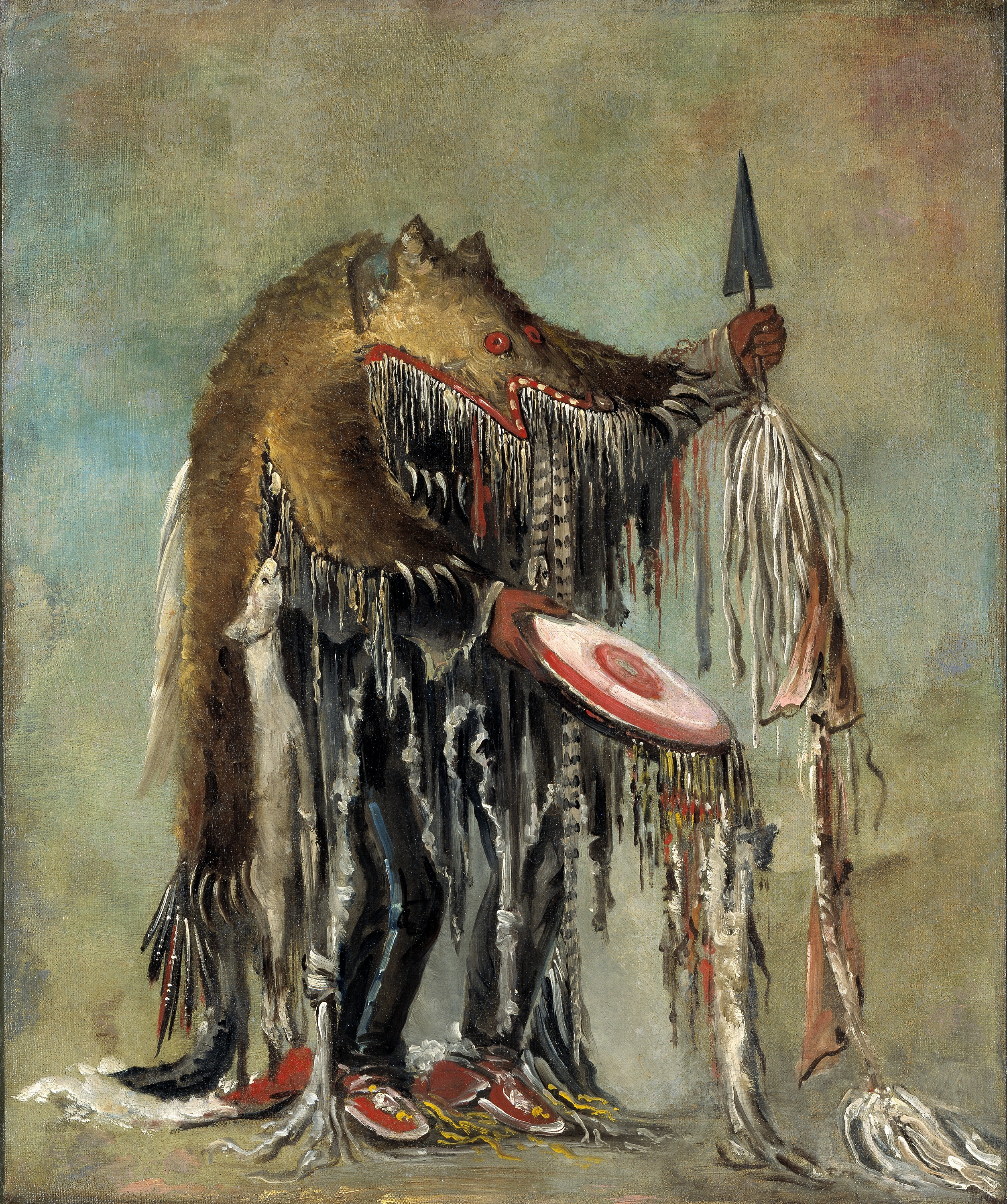 George Catlin, Medicine Man, Performing His Mysteries over a Dying Man