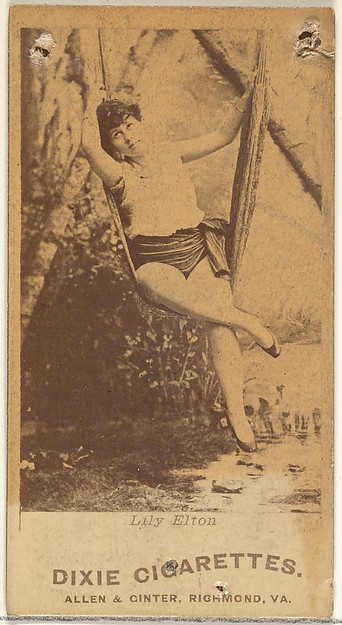 Allen & Ginter, Lilly Elton, from the Actors and Actresses series (N45, Type 1) for Virginia Brights Cigarettes