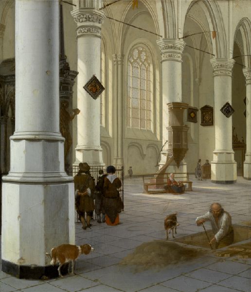 Hendrick Cornelisz. van Vliet, Interior of the "Nieuwe Kerk" , new Church, in Delft