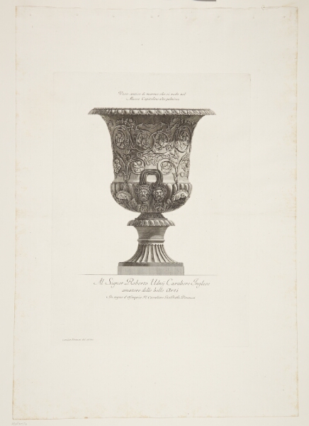Giovanni Battista Piranesi, Samme marmorvase som i forrige blad, set fra en anden vinkel