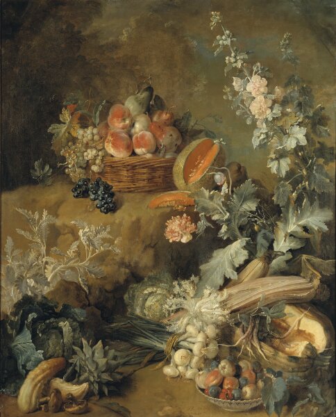 Jean-Baptiste Oudry, Stilleben med Frukt och Grönsaker ("Jorden")