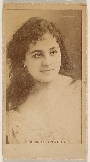 Kinney Brothers Tobacco Company, Miss Reynolds, from the Actresses series (N245) issued by Kinney Brothers to promote Sweet Caporal Cigarettes