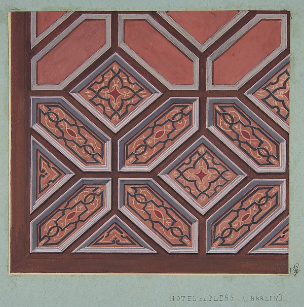 Jules-Edmond-Charles Lachaise, Design for Ceiling Decoration Hôtel de Pless, Berlin