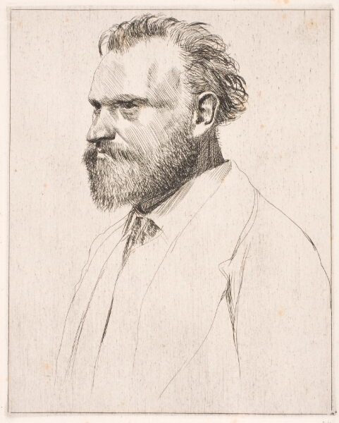 Edgar Degas, Edouard Manet, buste, 3/4 mod venstre