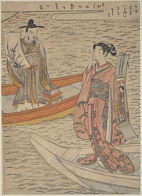 Suzuki Harunobu, Parody of the Noh Play "Hakurakuten"